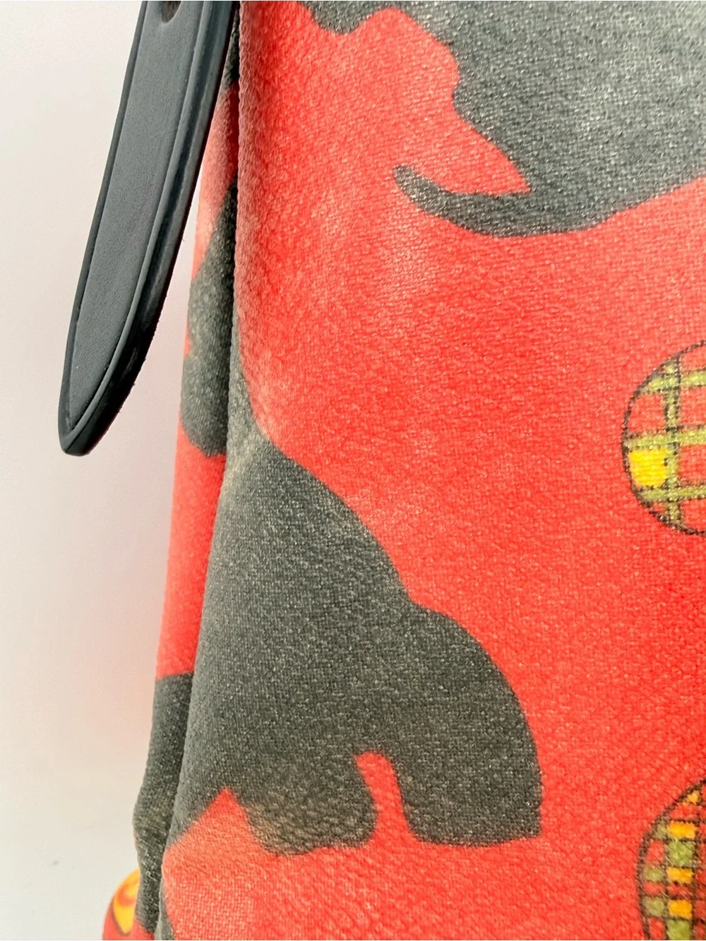 DOONEY & BOURKE Scottie Dog Coated Canvas Shoulder Bag Red Black